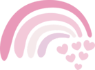 logo arc-en-ciel et coeurs chez nounou julie